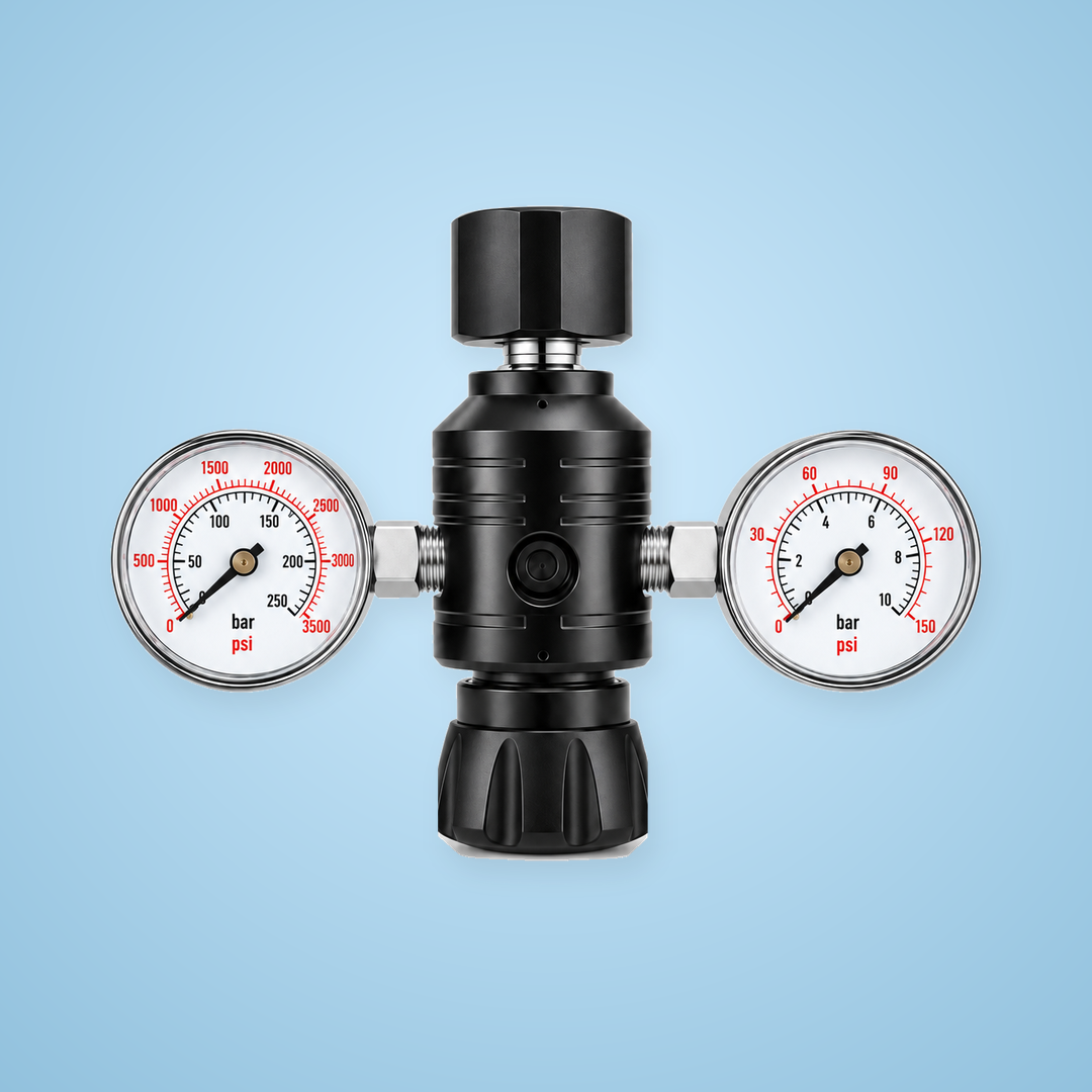 CO2 Pressure Regulator with Twin Gauges